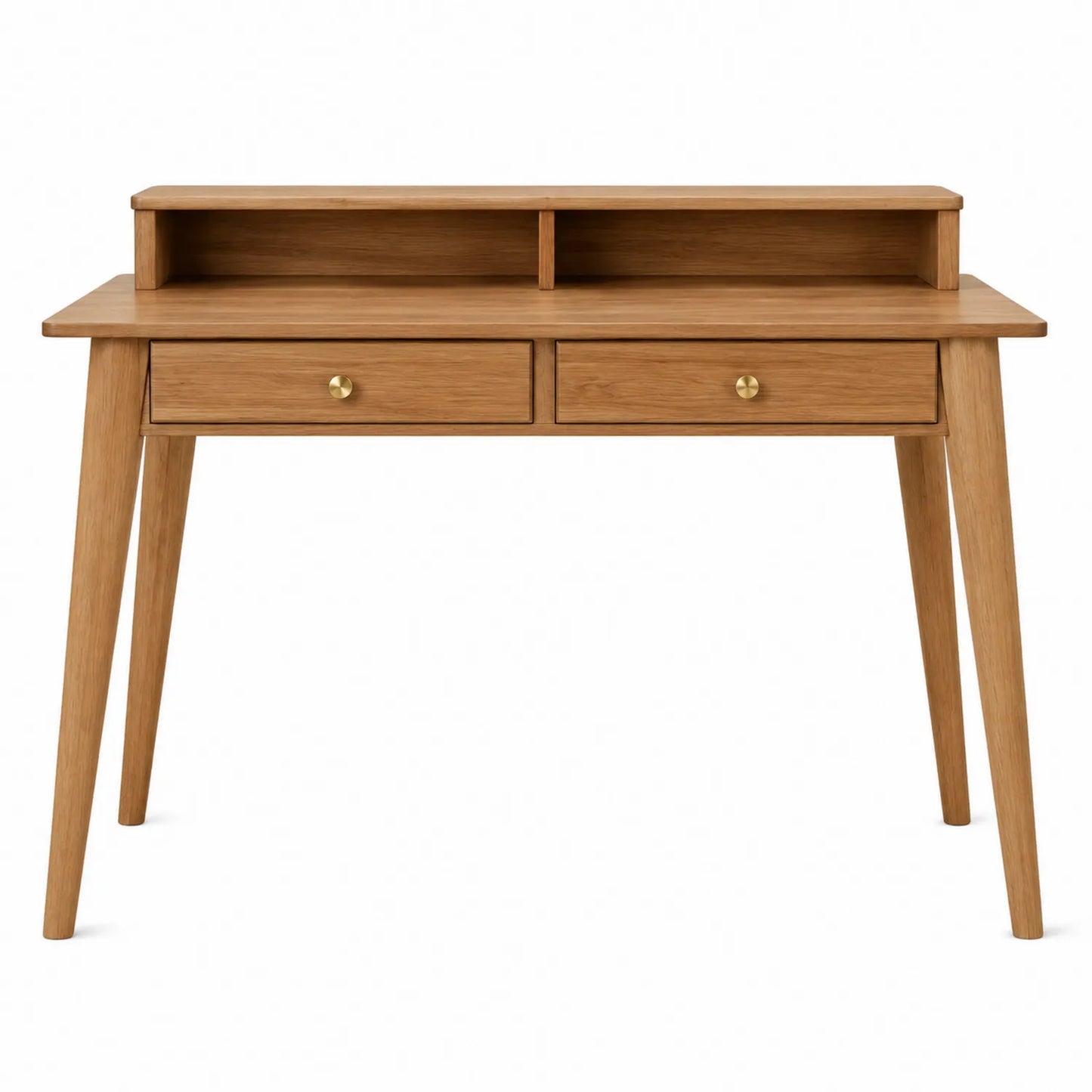 Schreibtisch aus Eichenholz mit Regal 120cm