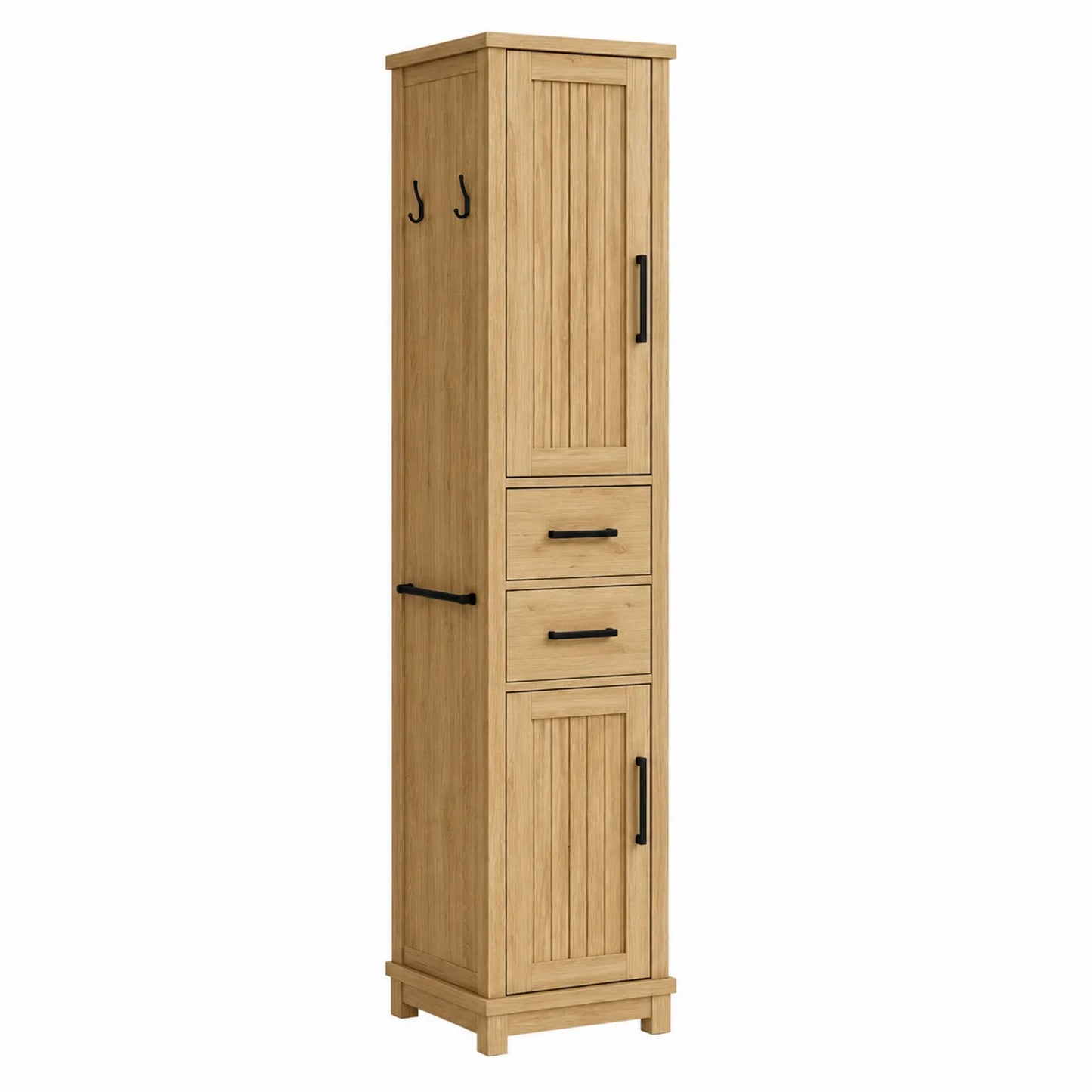 Eichenholz Schrank mit Haken 190x40x30 cm