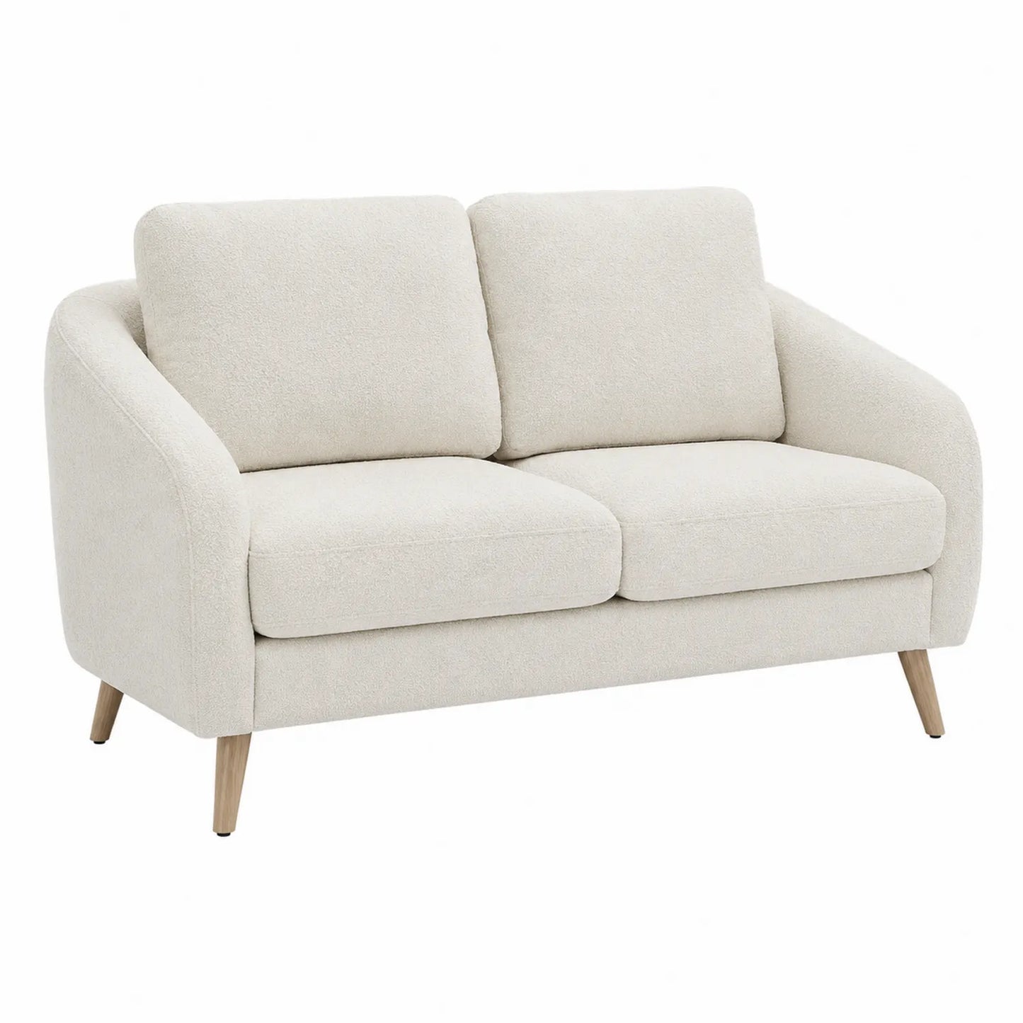 2-Sitzer Sofa Stoff Creme