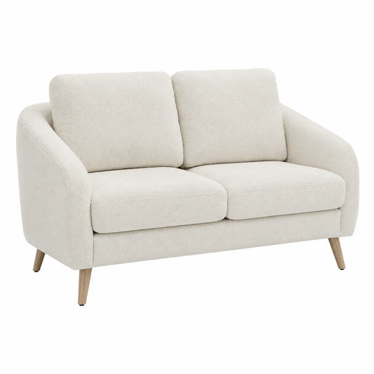 2-Sitzer Sofa Stoff Creme