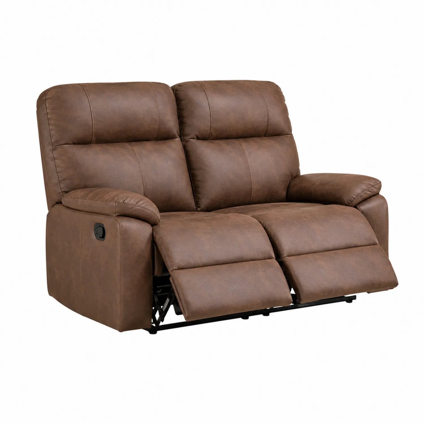 2-Sitzer Relaxsofa aus Polyurethan-Leder Braun