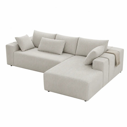 Ecksofa Cord Beige 300x200 cm