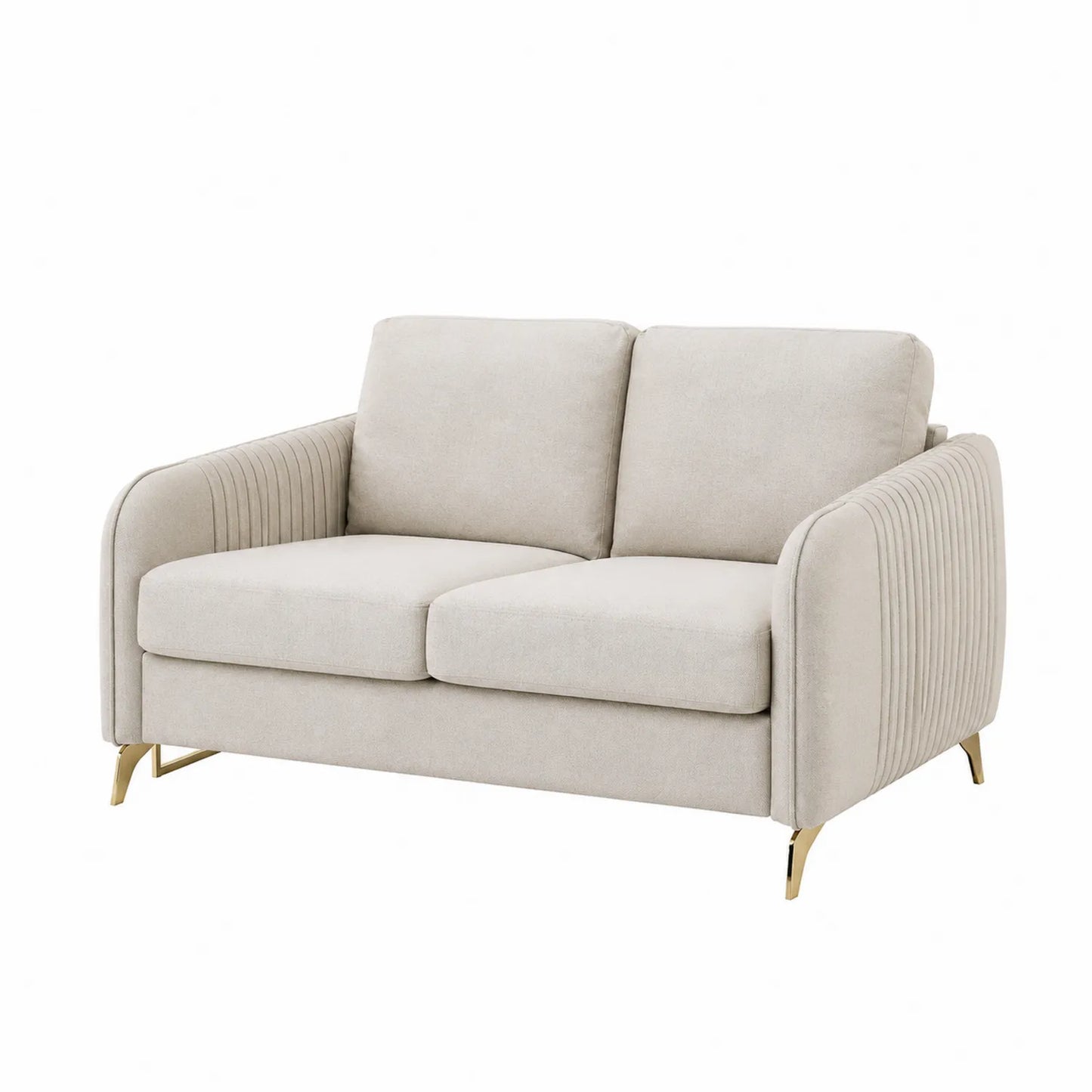 Zweisitzer Sofa Polyester Beige 150cm