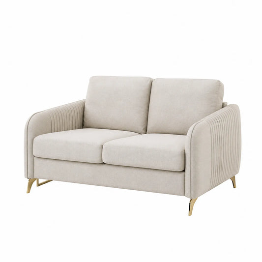 Zweisitzer Sofa Polyester Beige 150cm