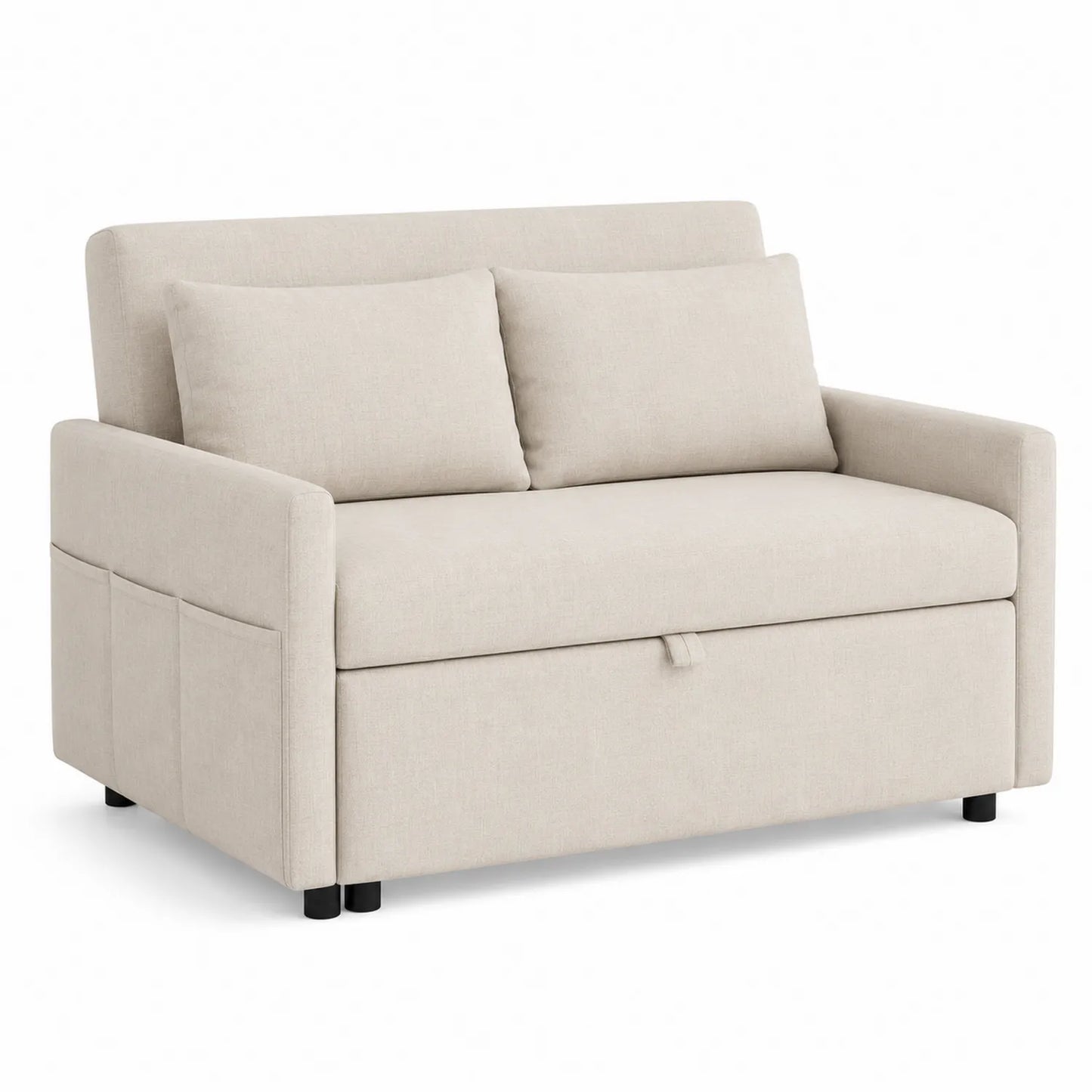 Schlafsofa Stoff Beige 150cm