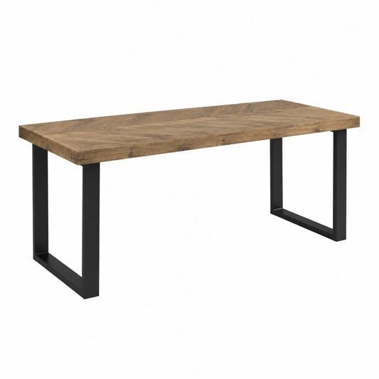 Holztisch Eiche mit Metallbeinen 200x100x75cm