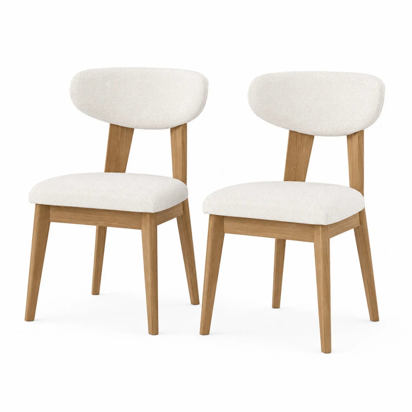 2er Set Esszimmerstühle Holz Beige