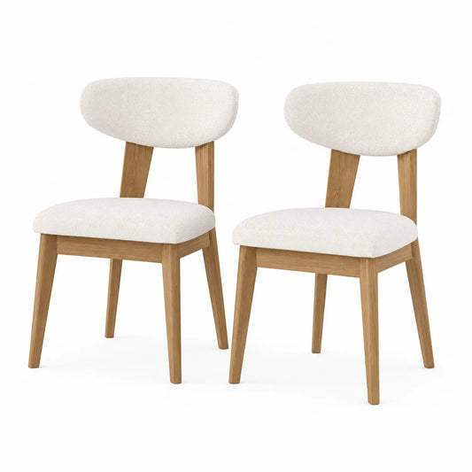 2er Set Esszimmerstühle Holz Beige