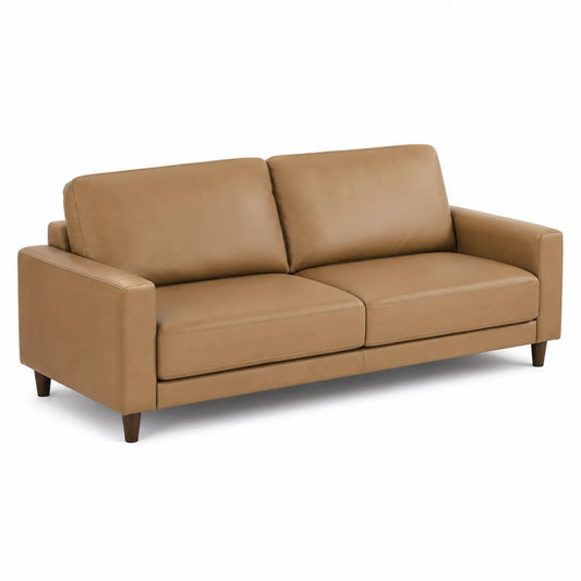 Dreisitzer Sofa Leder Braun 200cm
